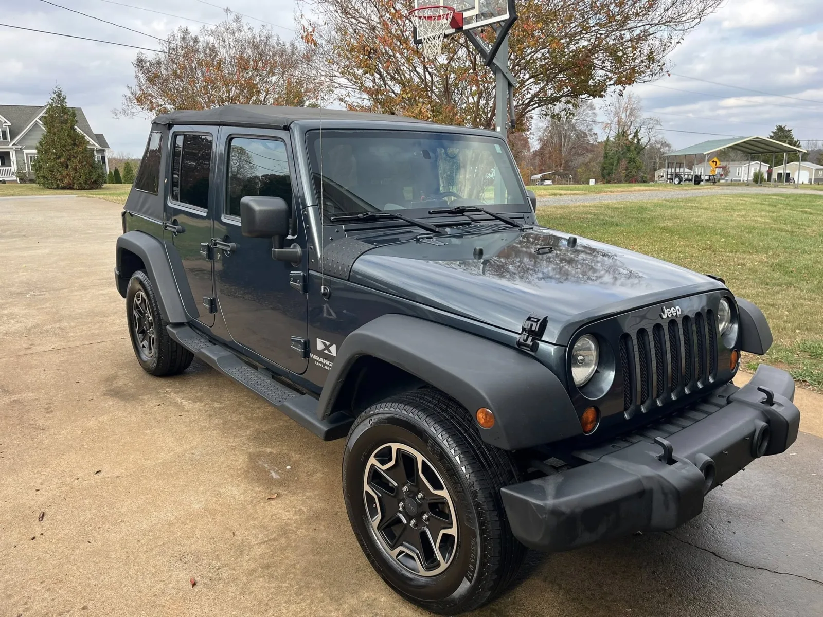 Freshly detailed Jeep Wrangler after a mobile car detail by Romeo's Detailing in Winston-Salem, NC